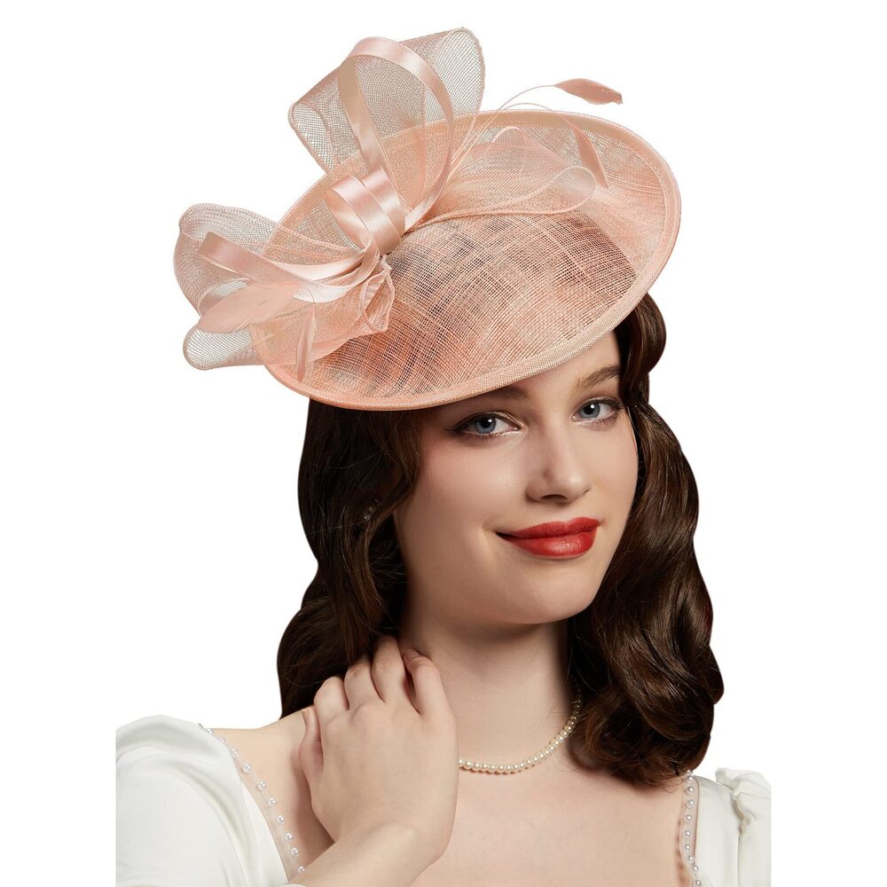 9127 Tea Party Hat Sinamay Fascinators For Women Race Derby Headpiece